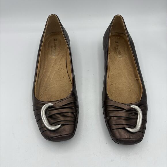 Naturalizer‎ N5 Comfort Flats Womens Size 8 N Narrow Violette Bronze Leather - Picture 3 of 9